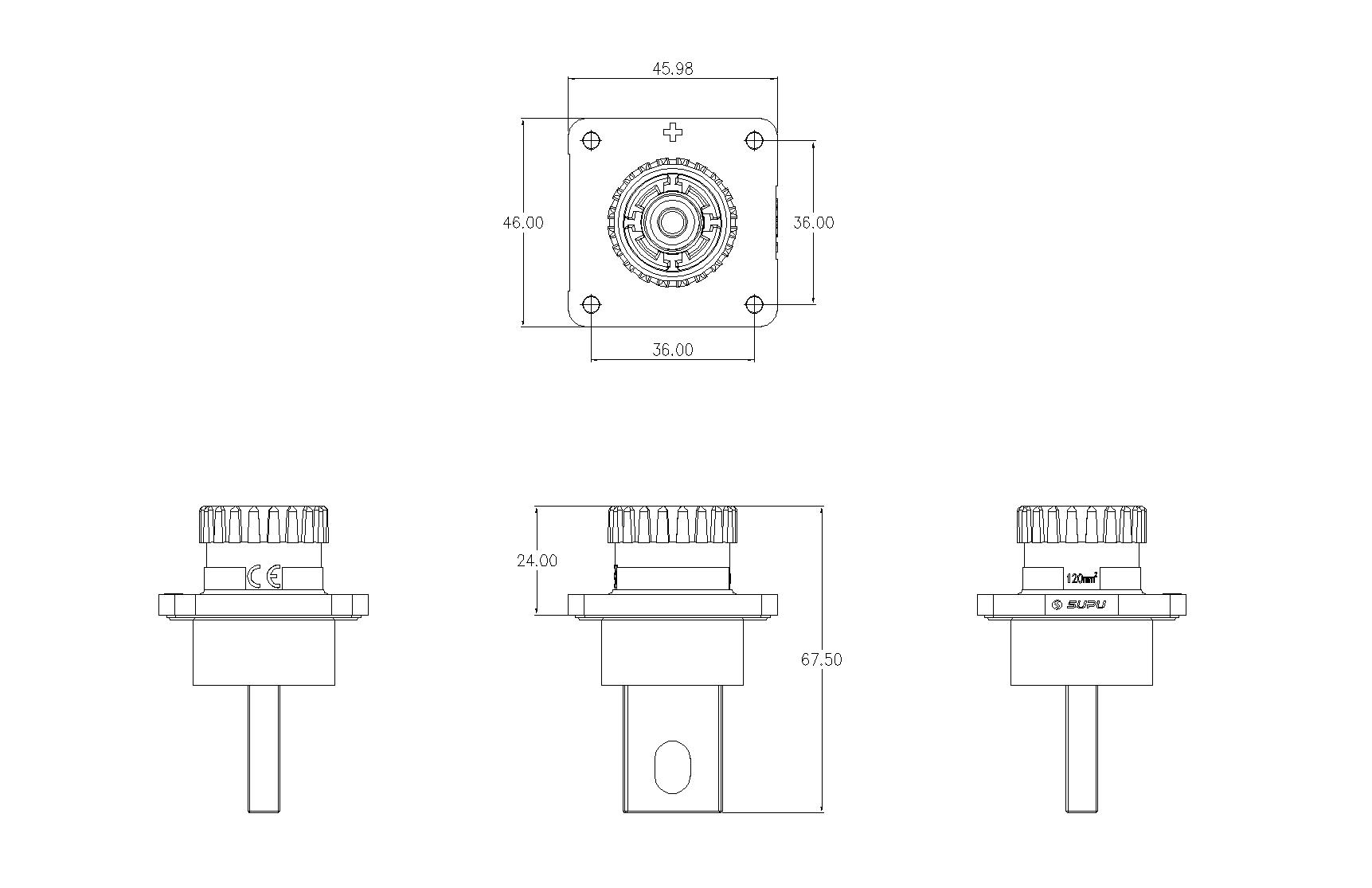 储能连接器ESF-RS350A120YL-速普IP67新能源储能连接器