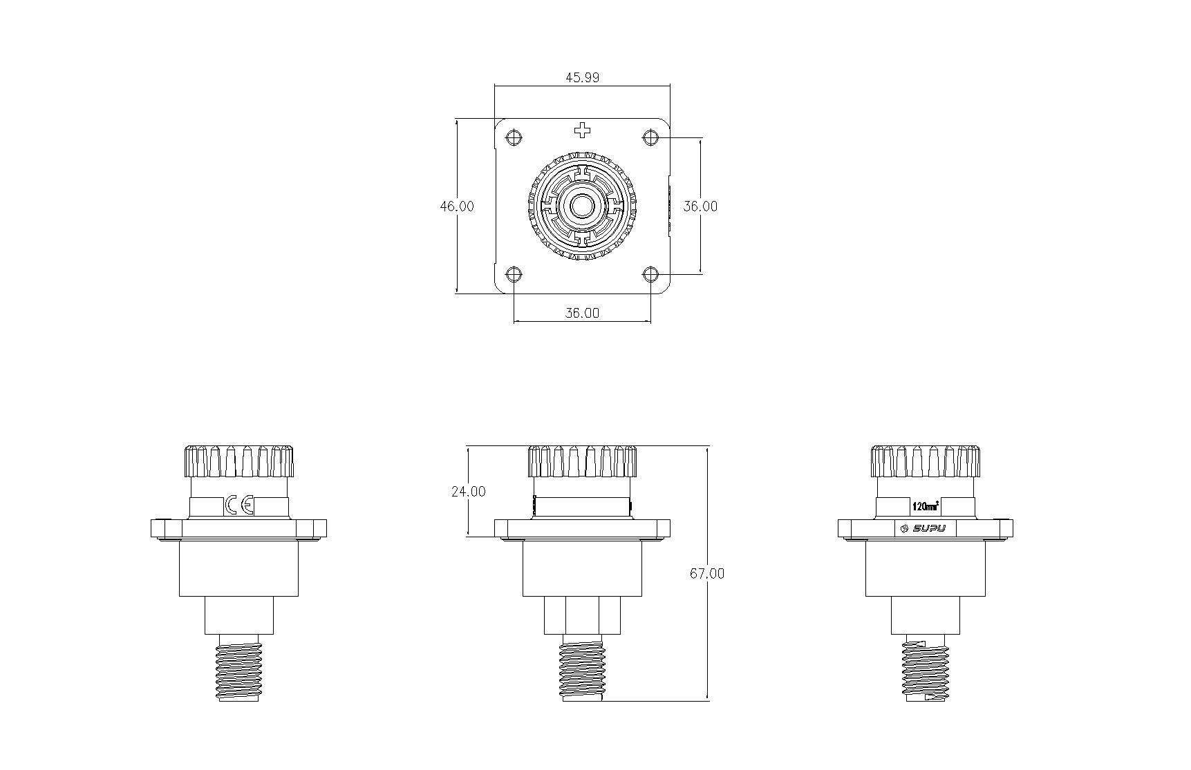 储能连接器ESF-RS350A120YP4-速普IP67新能源储能连接器